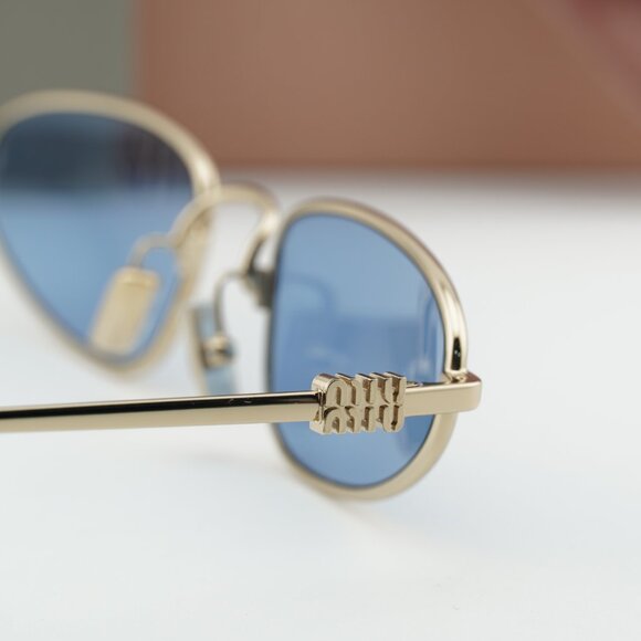 Miu Miu MUA52S ZVN60O Cat Eye Sunglasses - Gold/Blue main image 10